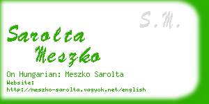 sarolta meszko business card